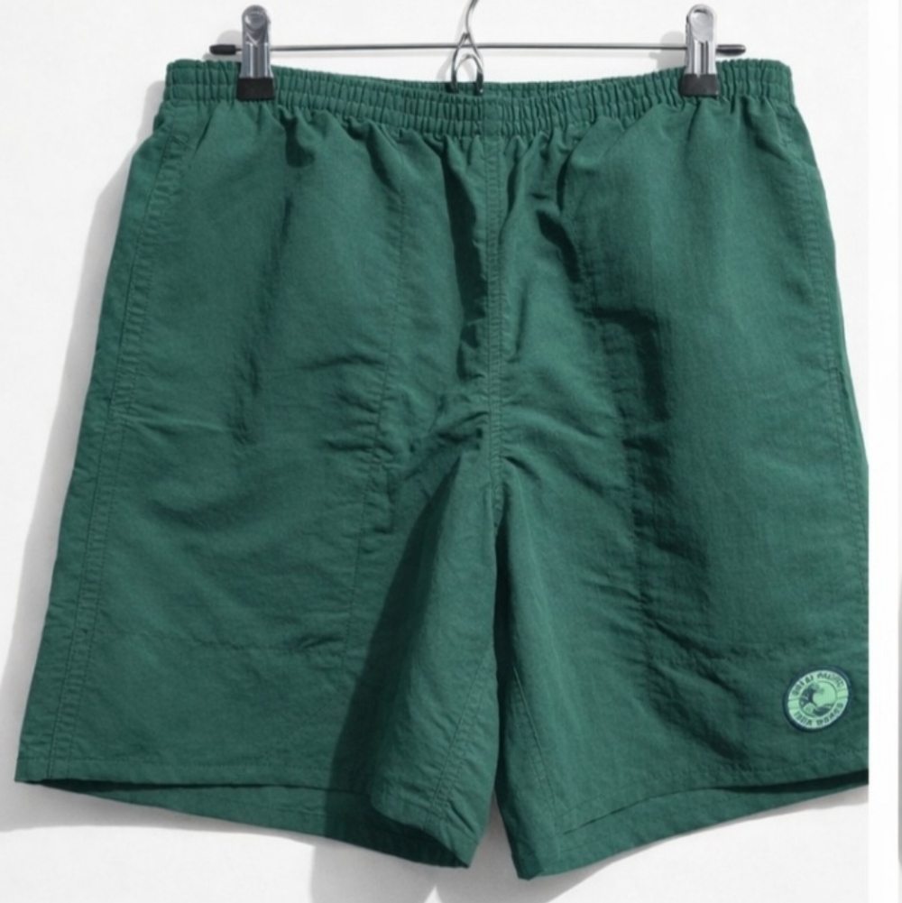 Patagonia Men Swim Trunks Green Mesh Lined Elastic Waist Size M